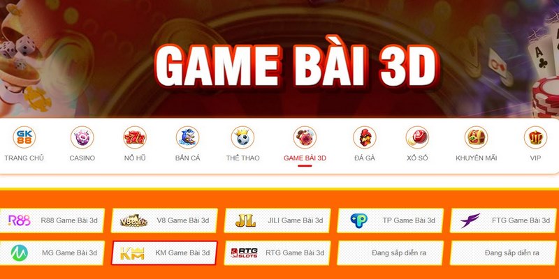 Sảnh cược chuyên nghiệp cung cấp game bài GK88