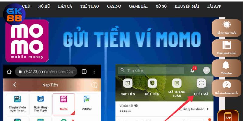 Nạp Tiền GK88 qua ví điện tử được nhiều bạn trẻ lựa chọn